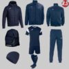 Pack Joma Club – Équipement Football Complet bleu marine (Survêtement, Maillot, Short, Chaussettes, Coupe-Vent)