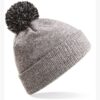 Bonnet Snowstar® B450 – Heather Grey / Black – Beechfield® Bonnet Snowstar® B450 – Heather Grey / Black – Beechfield®