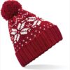 Bonnet Snowstar® jacquard B456 – Classic Red / White – Beechfield® Bonnet Snowstar® jacquard B456 – Classic Red / White – Beechfield®