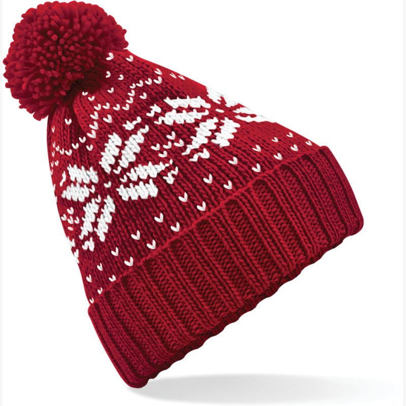 Bonnet Snowstar® jacquard B456 – Classic Red / White – Beechfield® Bonnet Snowstar® jacquard B456 – Classic Red / White – Beechfield®
