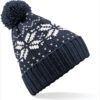 Bonnet Snowstar® jacquard B456 – French Navy / White – Beechfield® Bonnet Snowstar® jacquard B456 – French Navy / White – Beechfield®