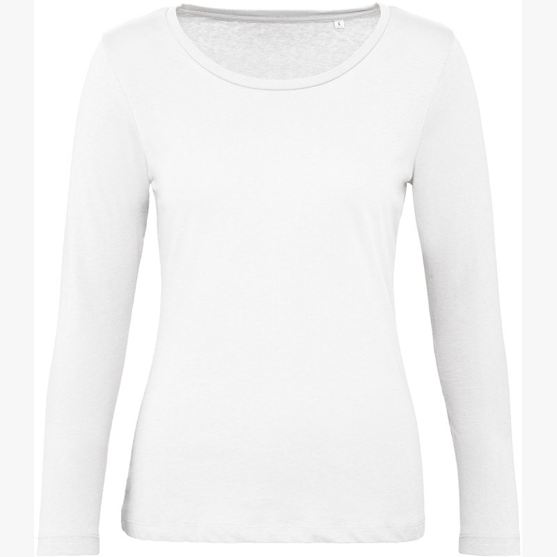 T-shirt bio Inspire femme manches longues CGTW071 – White – B&C T-shirt bio Inspire femme manches longues CGTW071 – White – B&C