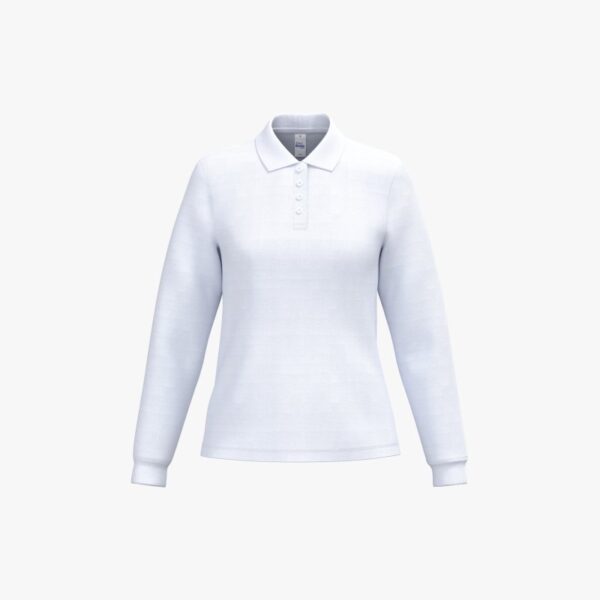 Polo piqué LSL femme - Ideal White