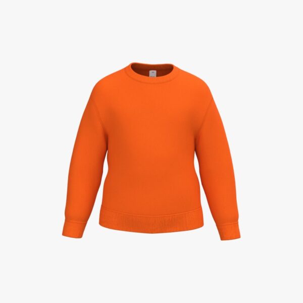 Sweat-shirt col rond enfant IB401 – Ideal Orange – iDeal Basic Brand