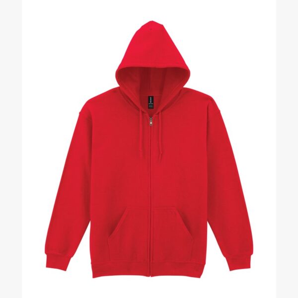 Sweat-shirt homme zippé capuche Heavy Blend™ GI18600 – Red – Gildan