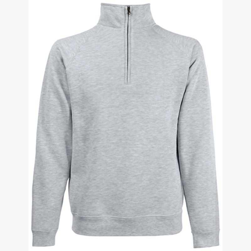 Sweat-shirt col zippé Premium (62-032-0) SC165 – Heather Grey – Fruit of the Loom Sweat-shirt col zippé Premium (62-032-0) SC165 – Heather Grey – Fruit of the Loom