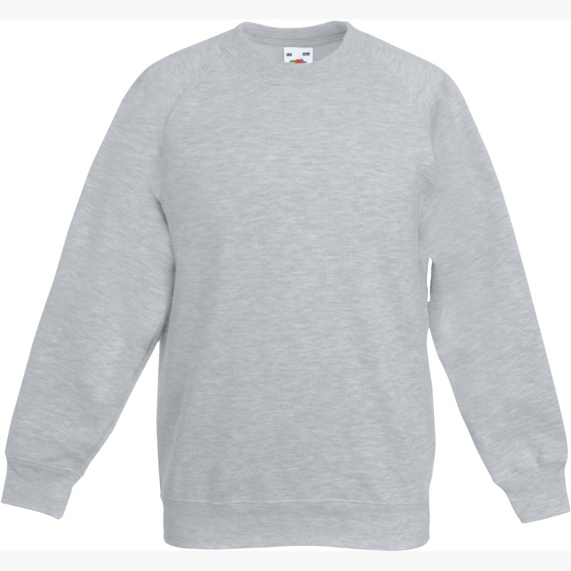 Sweat-shirt enfant manches raglan (62-039-0) SC62039 – Heather Grey – Fruit of the Loom Sweat-shirt enfant manches raglan (62-039-0) SC62039 – Heather Grey – Fruit of the Loom