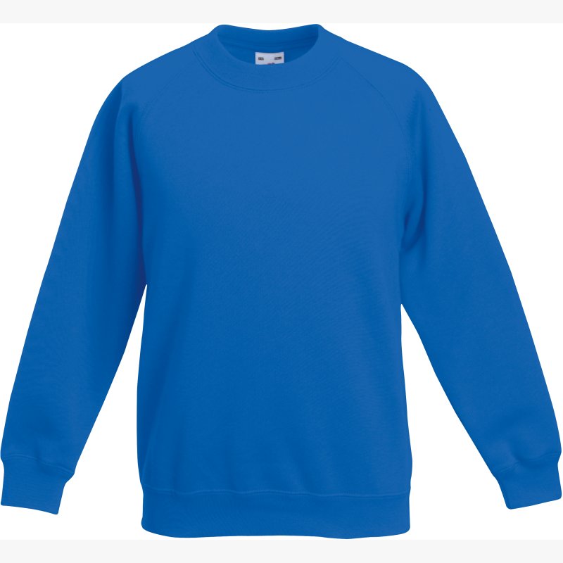 Sweat-shirt enfant manches raglan (62-039-0) SC62039 – Royal Blue – Fruit of the Loom Sweat-shirt enfant manches raglan (62-039-0) SC62039 – Royal Blue – Fruit of the Loom