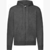 Sweat-shirt homme zippé capuche Classic (62-062-0) SC62062 – Dark Heather Grey – Fruit of the Loom